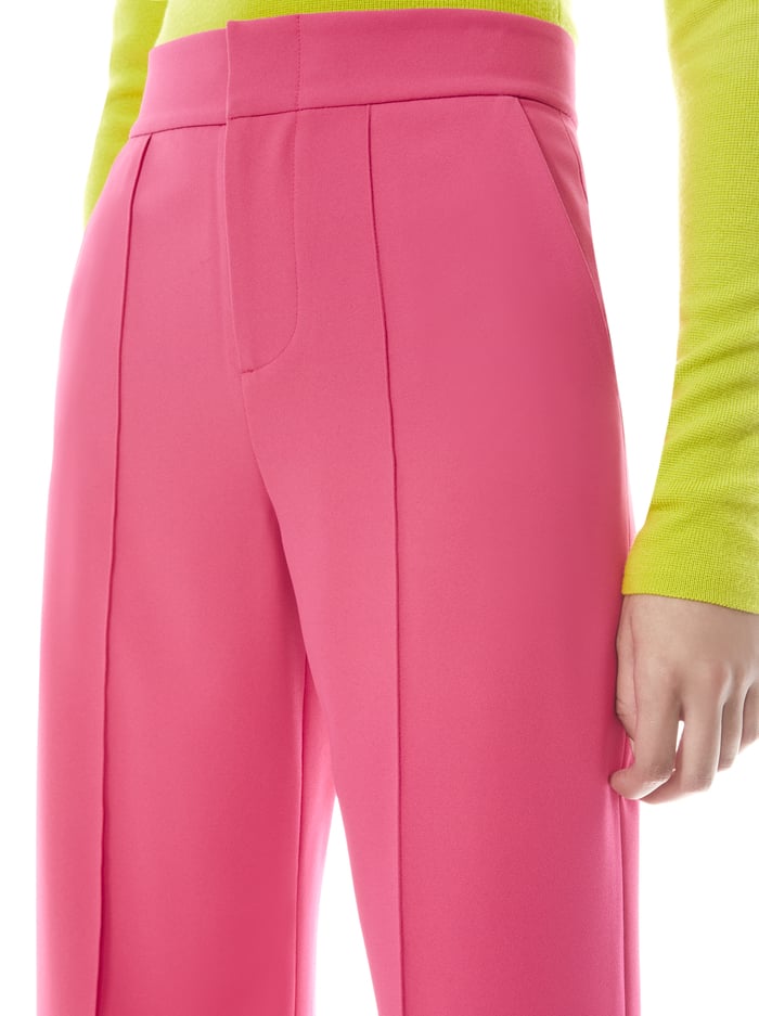 DYLAN HIGH WAISTED WIDE LEG PANT - WILD PINK image 3 - Alice And Olivia