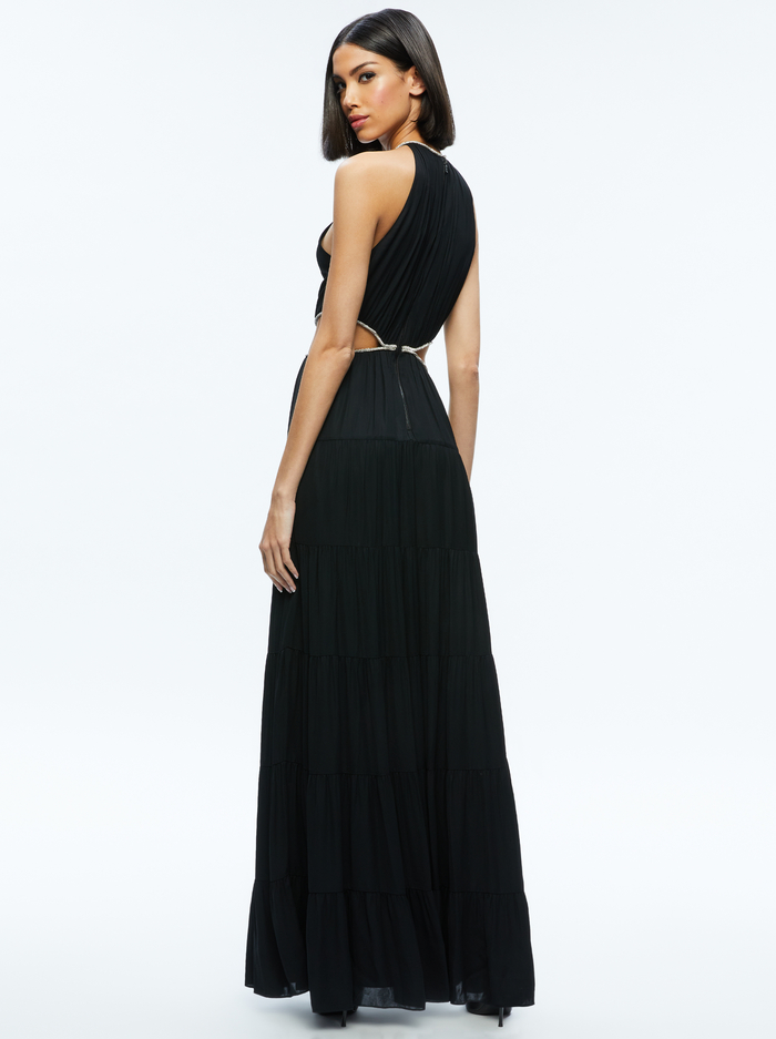 MYRTICE EMBELLISHED CUT OUT MAXI DRESS - BLACK image 1 - Alice And Olivia