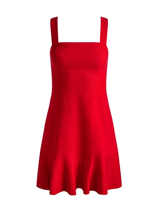 BRIGHT RUBY-KAIDRA LINEN MINI DRESS