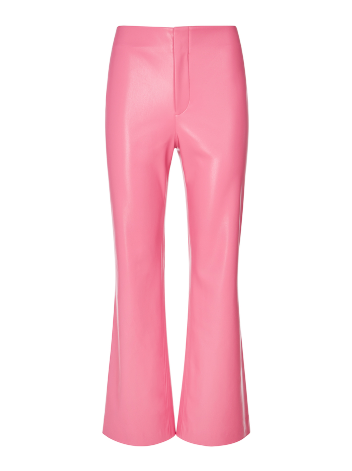 LORINDA VEGAN LEATHER ANKLE PANT - CALYPSO PINK image 5 - Alice And Olivia