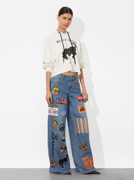 BUILT WILD-A+O X BRONCO SUNNY CROPPED HOODIE