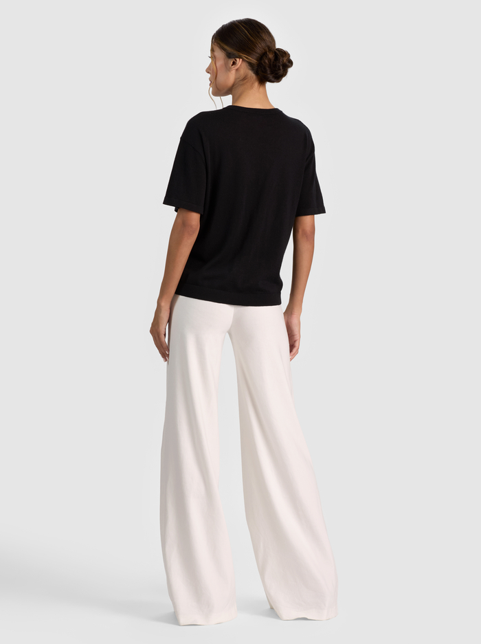 AMELIE CASHMERE KNIT TEE - BLACK image 2 - ALICE + OLIVIA