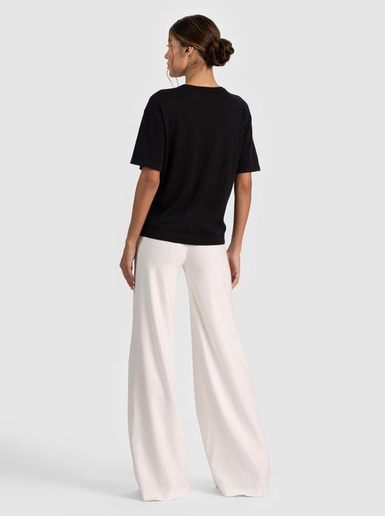 BLACK-AMELIE CASHMERE KNIT TEE