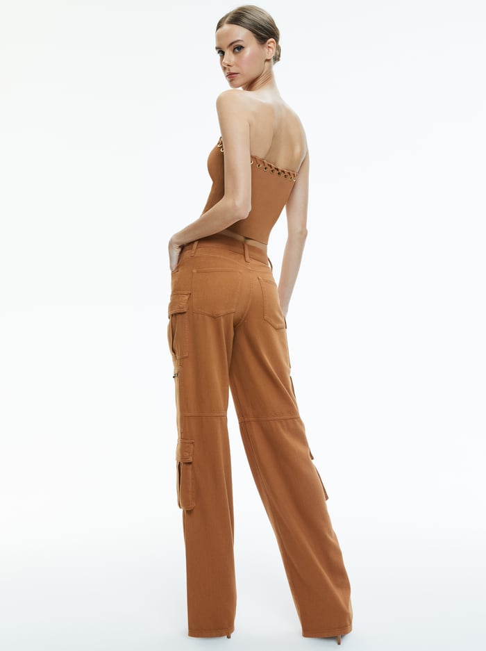 CAY CARGO JEAN - CAMEL image 2 - Alice And Olivia