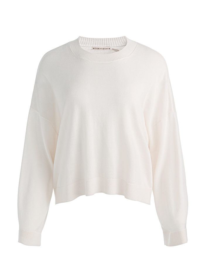 MARGIE WOOL PULLOVER - SOFT WHITE image 6 - ALICE + OLIVIA