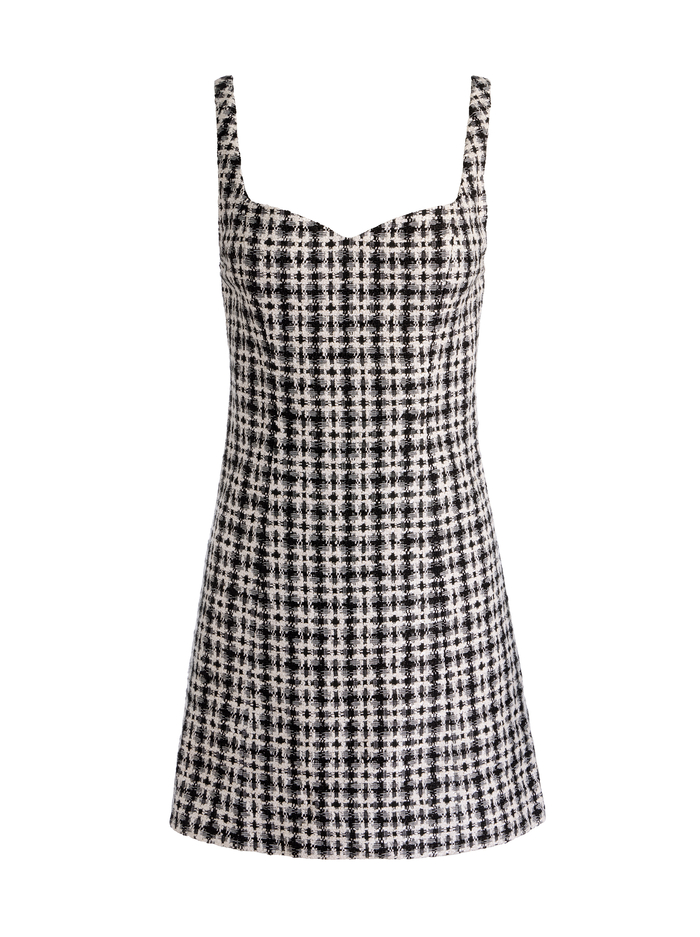 EVE SWEETHEART MINI DRESS - BLACK/OFF WHITE image 5 - ALICE + OLIVIA