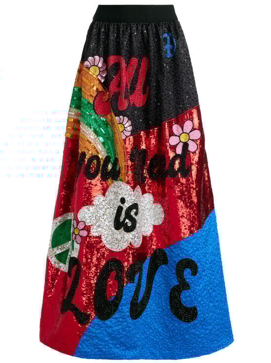 ALL YOU NEED IS LOVE-A+O X THE BEATLES TINA BALLGOWN SKIRT