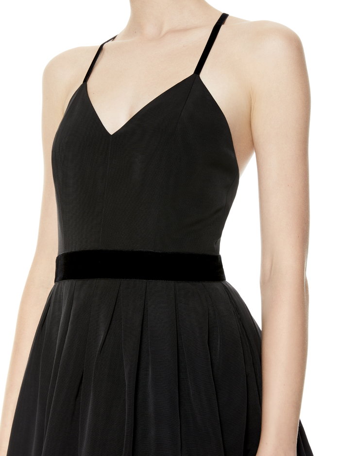 MADISON PLEATED MINI DRESS - BLACK image 3 - Alice And Olivia
