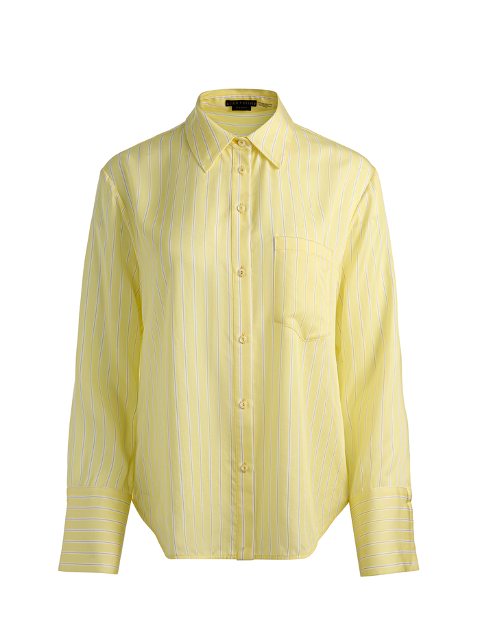 CRESCENDO STRIPE-FINELY PINSTRIPED BUTTON DOWN