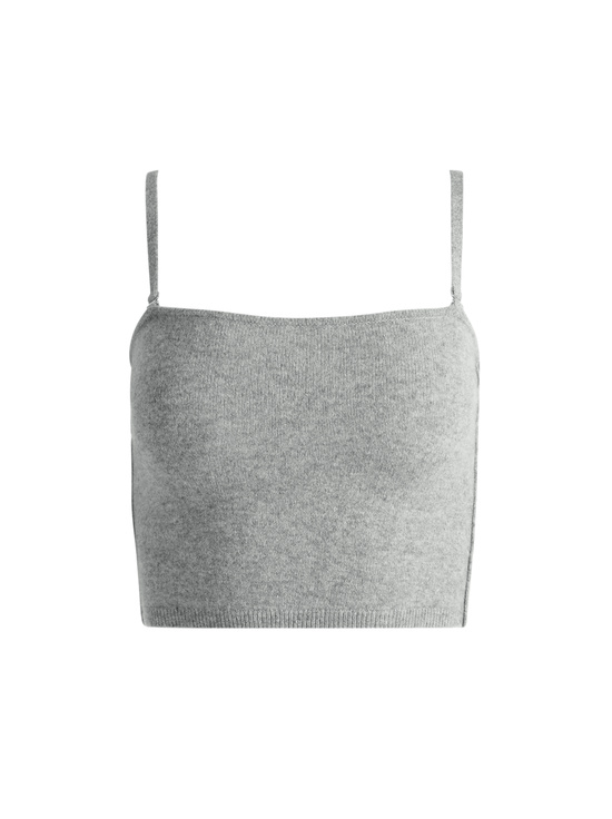 MEDIUM HEATHER GREY-ALISON KNIT TOP