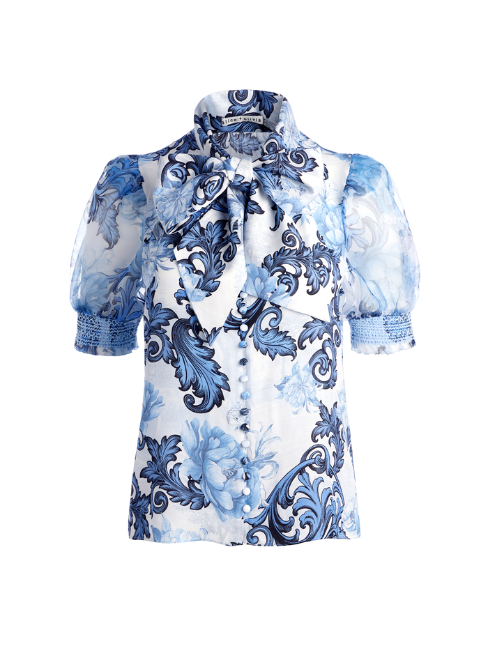 BRENTLEY BLOUSE - SCROLL SYMPHONY image 5 - Alice And Olivia