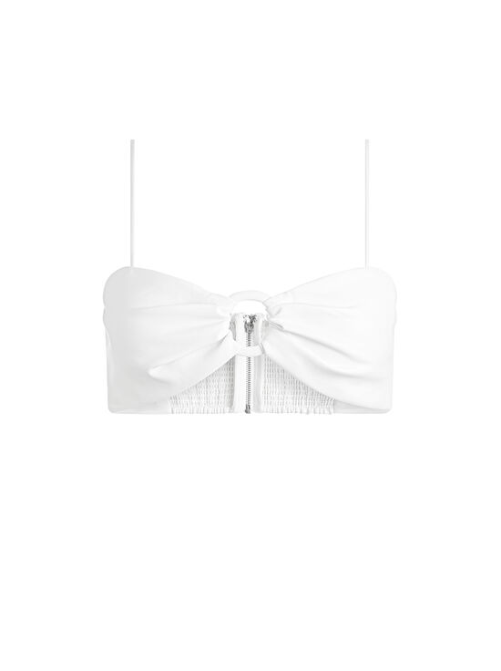 OFF WHITE-ESSIE VEGAN LEATHER BRA TOP