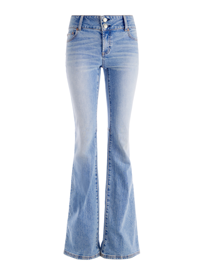 STACEY LOW RISE BELL BOTTOM JEAN - BAY BLUE image 5 - Alice And Olivia