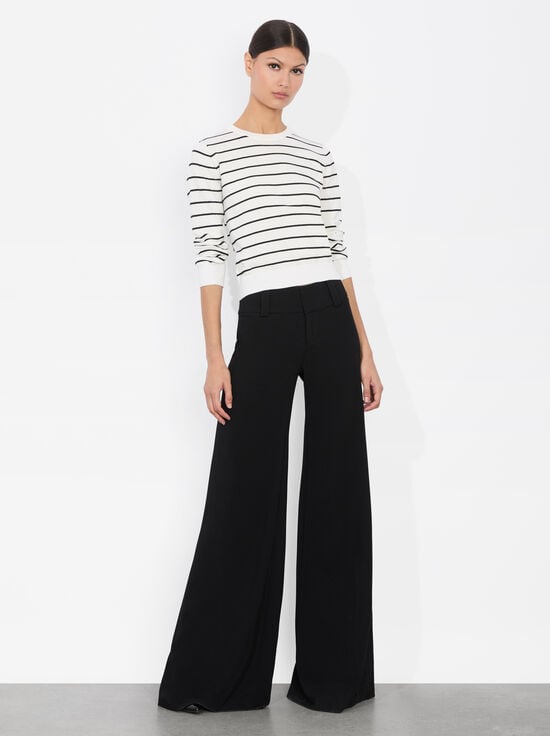 SOFT WHITE/BLACK-CAROLANN SHRUNKEN PULLOVER