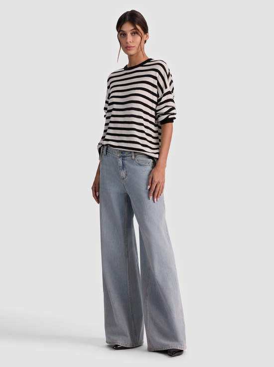 SOFT WHITE/BLACK-MITCHELL WOOL PULLOVER