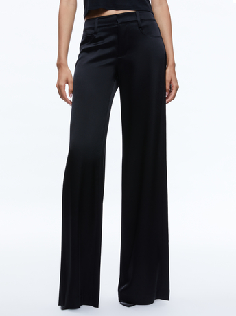 BLACK-TRISH LOW RISE BAGGY PANT