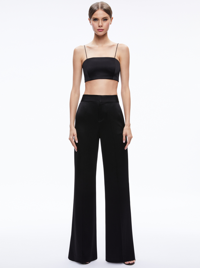 SASHA THIN STRAP CROP TOP - BLACK image 2 - Alice And Olivia