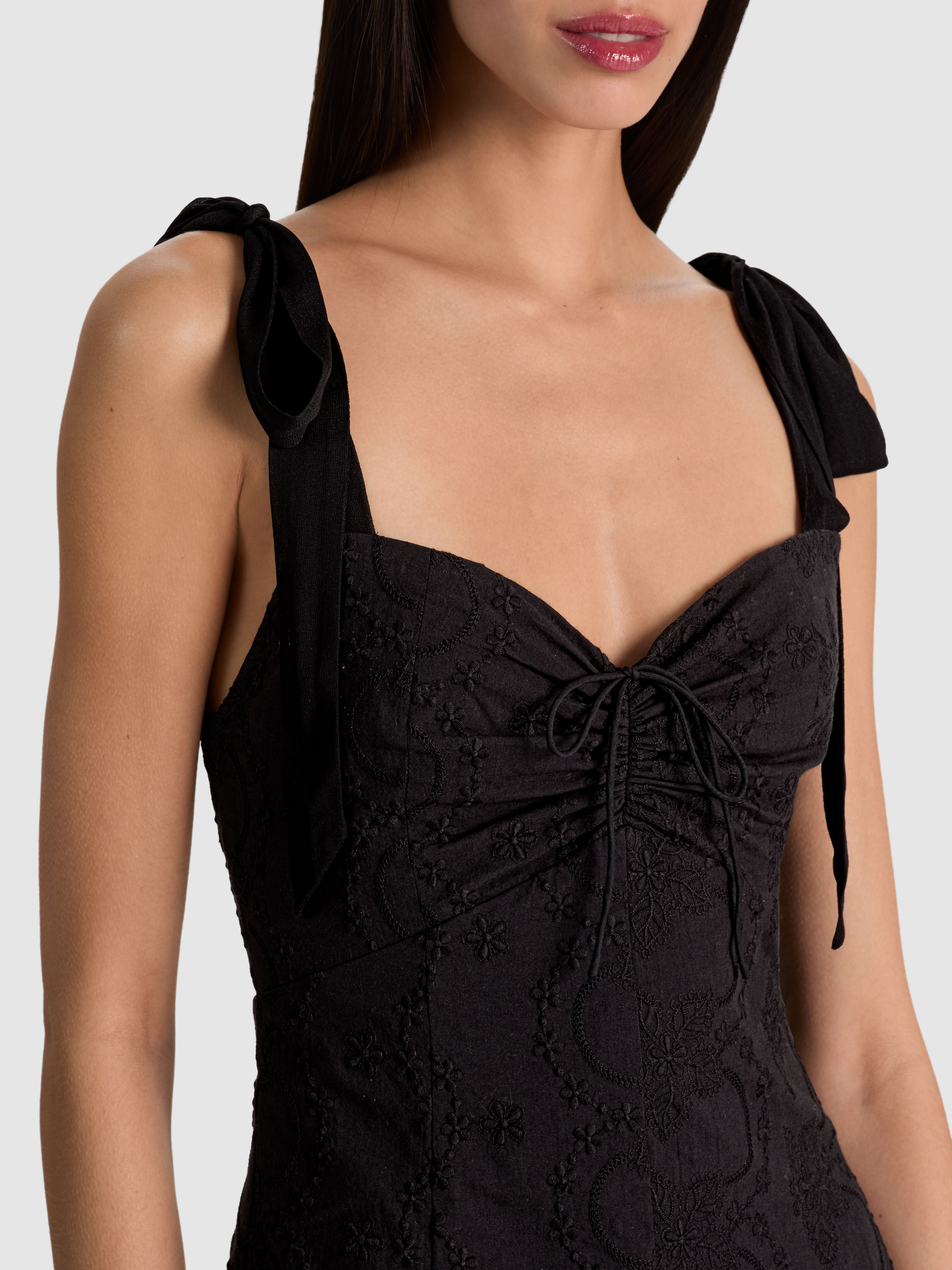 KIM CORSET SHIRT DRESS in BLACK | ALICE + OLIVIA
