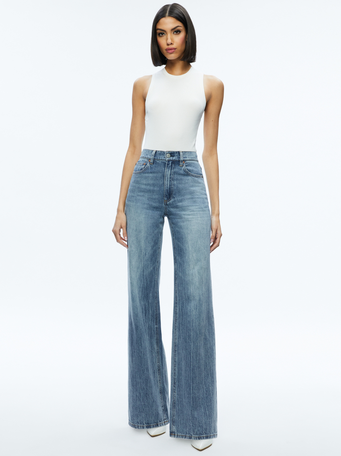 TONITA RIBBED TANK - SOFT WHITE image 2 - Alice And Olivia