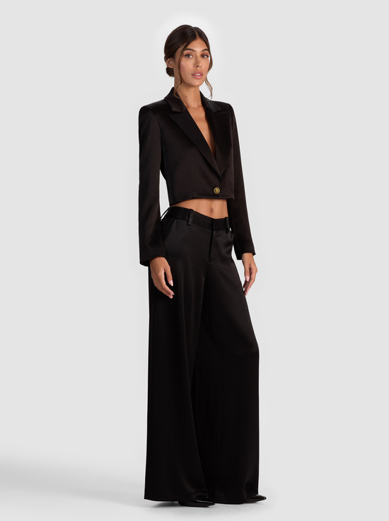 BLACK-INES CROPPED BOXY BLAZER