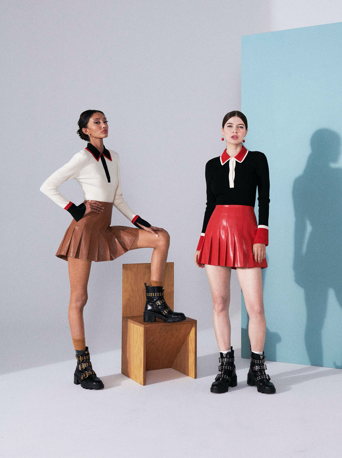 CARTER VEGAN MINI SKIRT - CAMEL image 8 - ALICE + OLIVIA