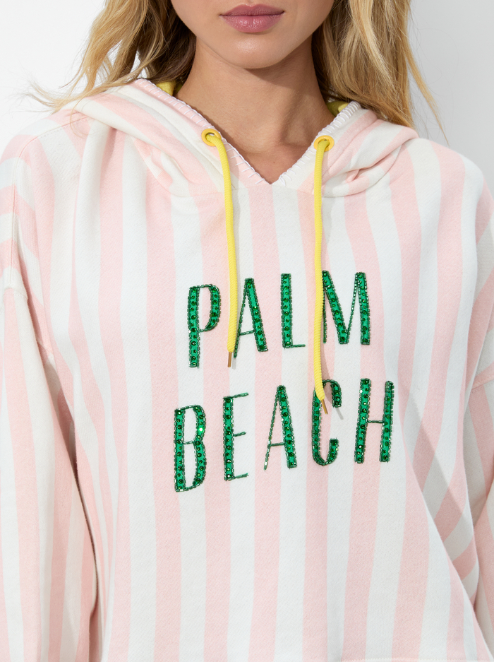 SUNNY CROPPED HOODIE - SHELL PINK MULTI image 3 - Alice And Olivia