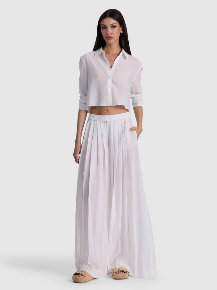 JENNA PLEATED PANT - OFF WHITE image 1 - ALICE + OLIVIA