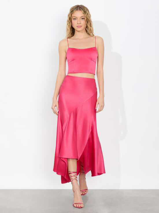 RASPBERRY-SAYLOR BUSTIER CAMI TOP