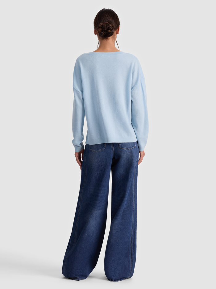WILLIAMS CASHMERE PULLOVER - CAROLINA BLUE image 2 - ALICE + OLIVIA