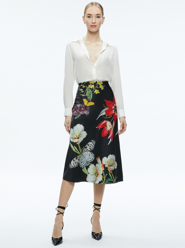 MAEVE MIDI SLIP SKIRT - ESSENTIAL FLORAL image 2 - Alice And Olivia