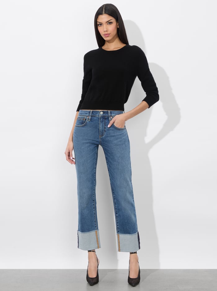 ABILENE CUFFED JEAN - LOLA BLUE image 1 - Alice And Olivia