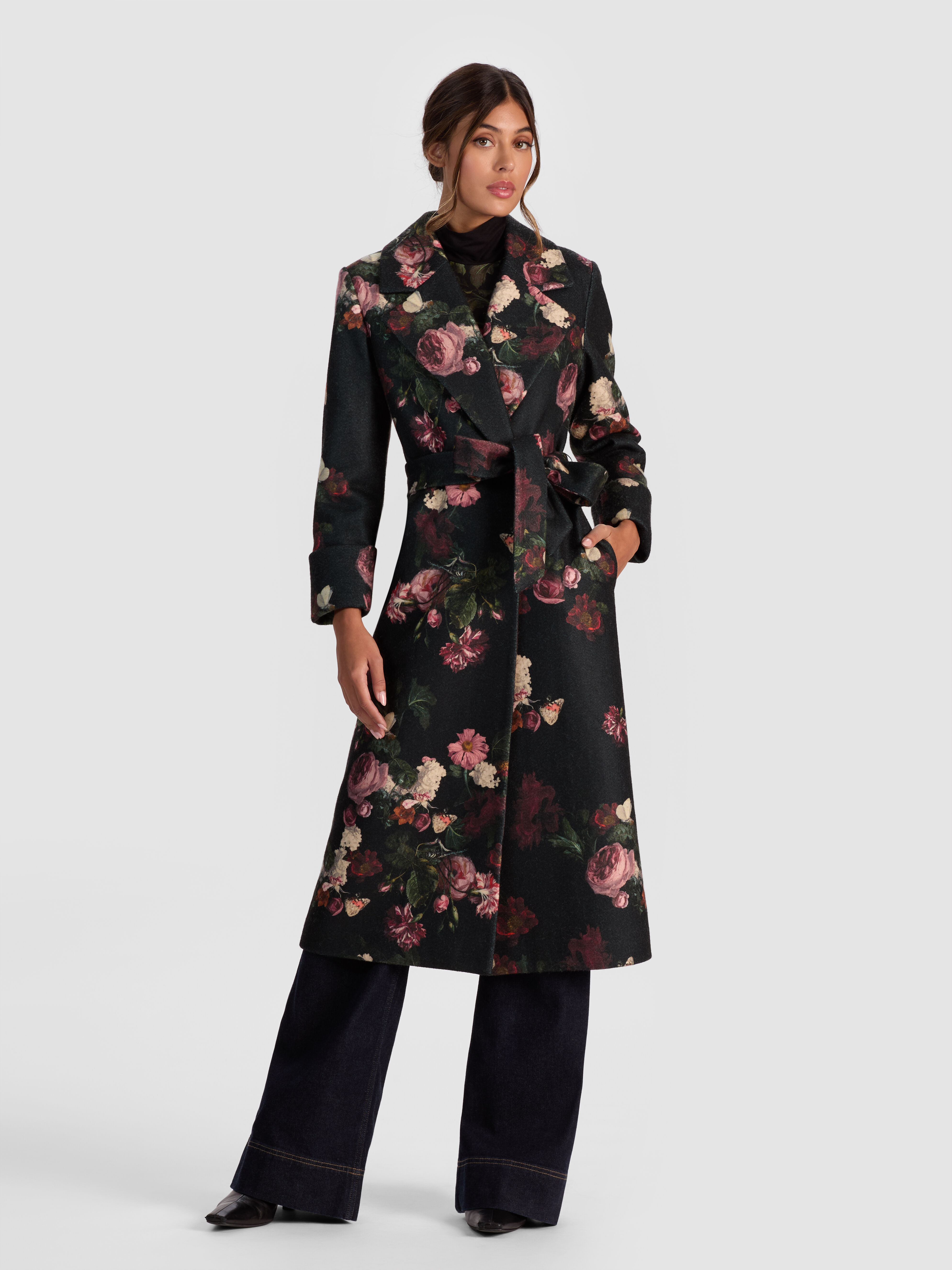 美品alice+olivia タックフレア×テーラードドレスコート ブラックS Alice + Olivia Emmy Faux-Leather Surplice Minidress | Saks