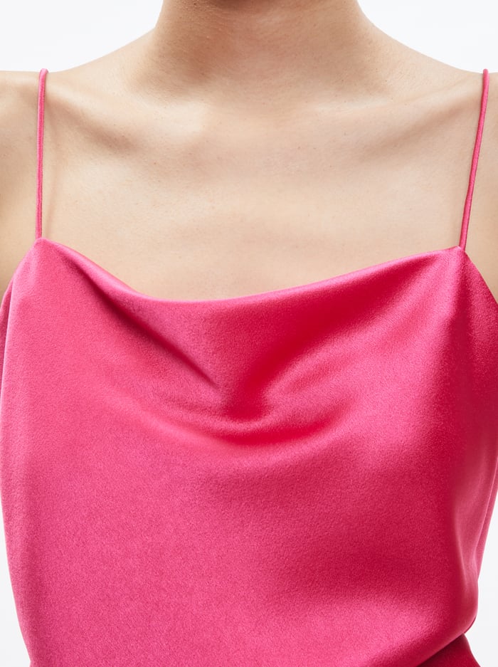 HARMON CROPPED DRAPEY SLIP TANK - CANDY image 3 - ALICE + OLIVIA