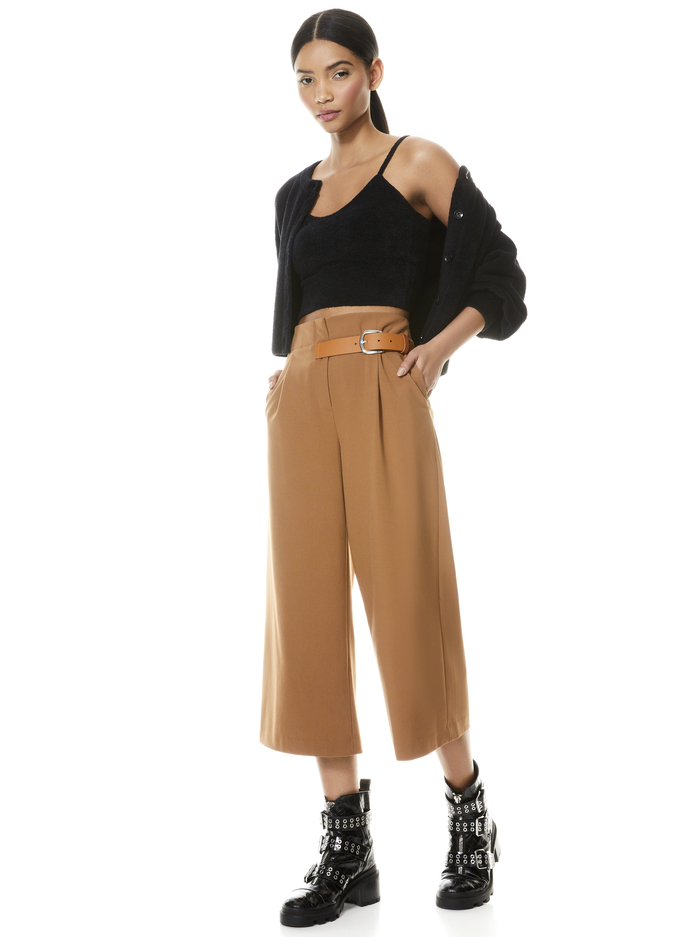 ADELINA BELTED PANT - CAMEL image 4 - ALICE + OLIVIA