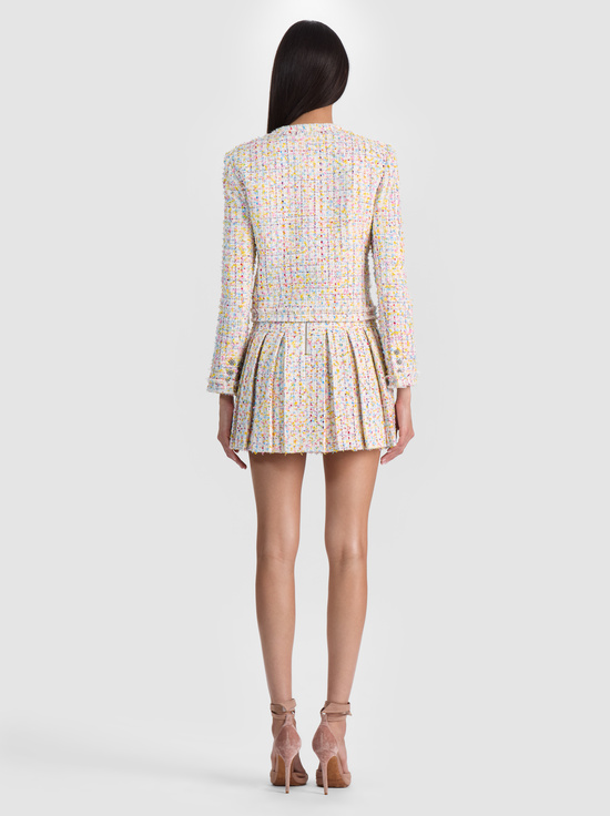 OFF WHITE/MULTI-LANDON CROPPED JACKET