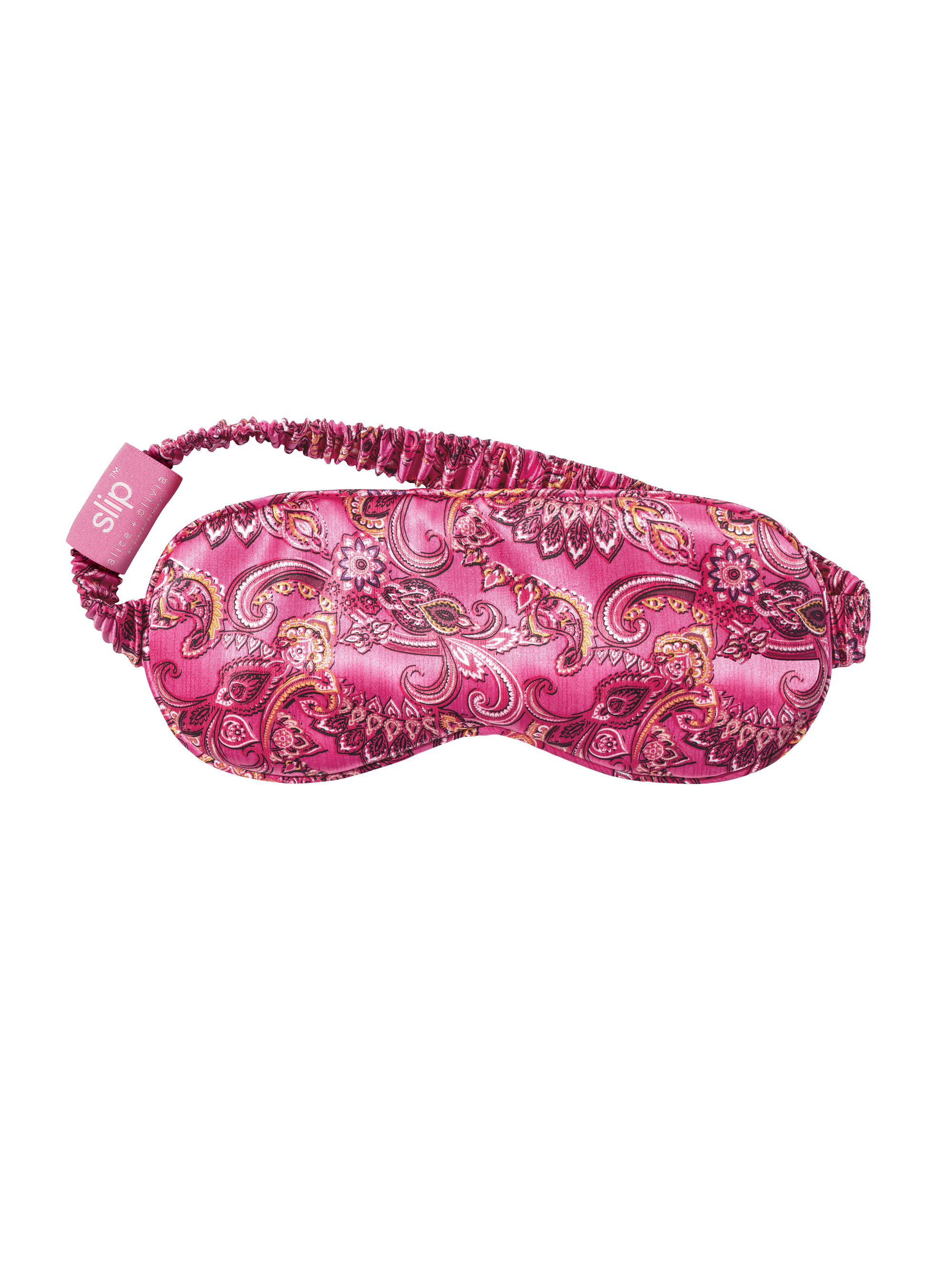 A+o X Slip Silk Sleep Mask In Spring Paisley French Rose Alice + Olivia