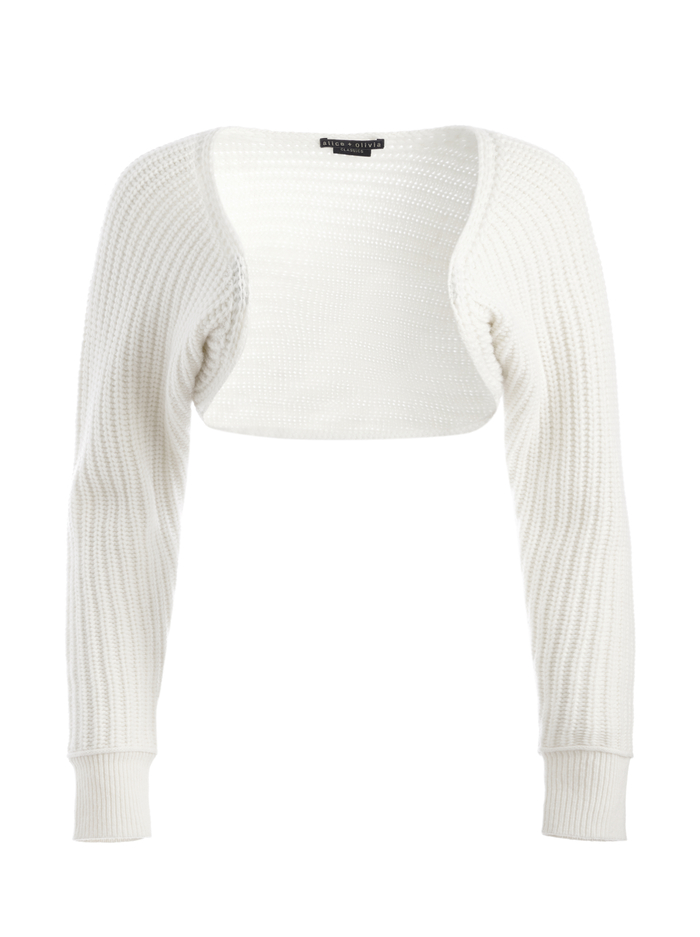 DORI KNIT SHRUG - SOFT WHITE image 5 - Alice And Olivia
