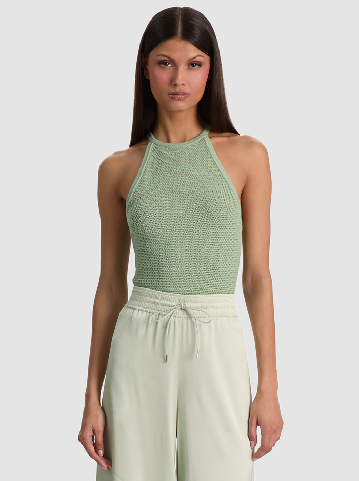 HEIDI POINTELLE TANK - SAGE - ALICE + OLIVIA