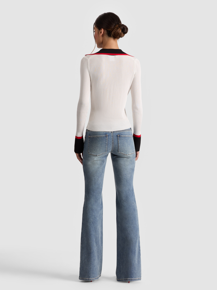 NEALIE CARDIGAN - SOFT WHITE/MULTI image 2 - Alice And Olivia