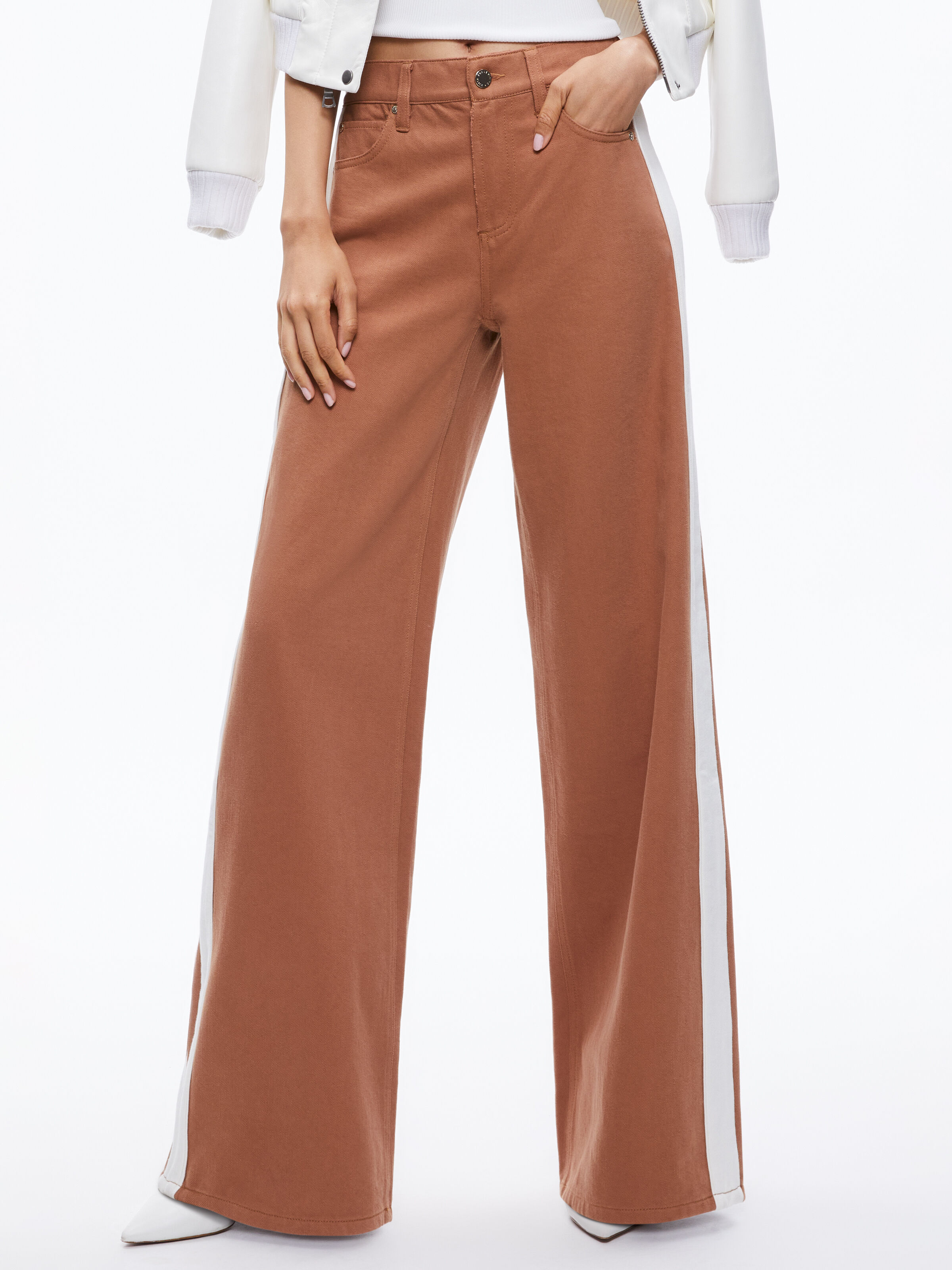 Alice and olivia striped on sale pants