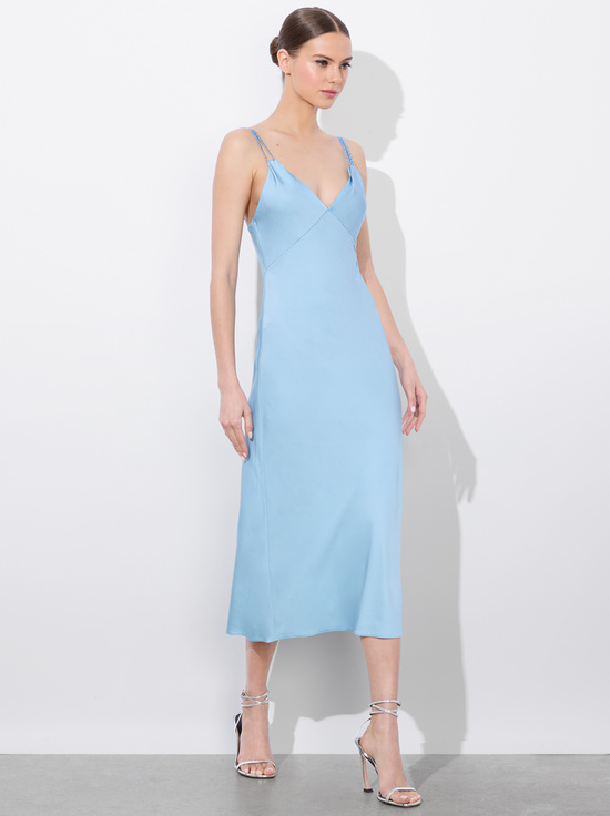 MINERAL BLUE-KIRO SLIP DRESS