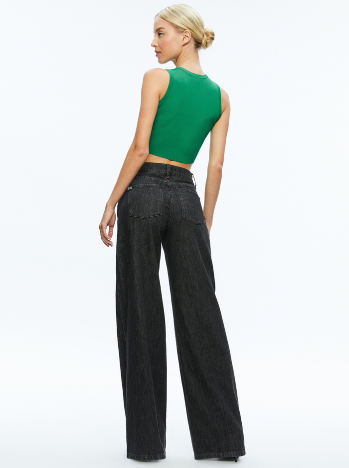 TONITA RIBBED TANK - LIGHT EMERALD image 1 - Alice And Olivia