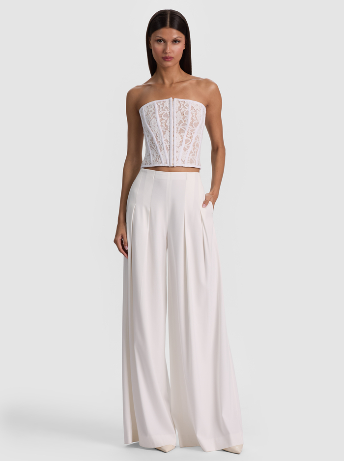 COSETTE LACE CORSET - OFF WHITE/ALMOND image 1 - ALICE + OLIVIA