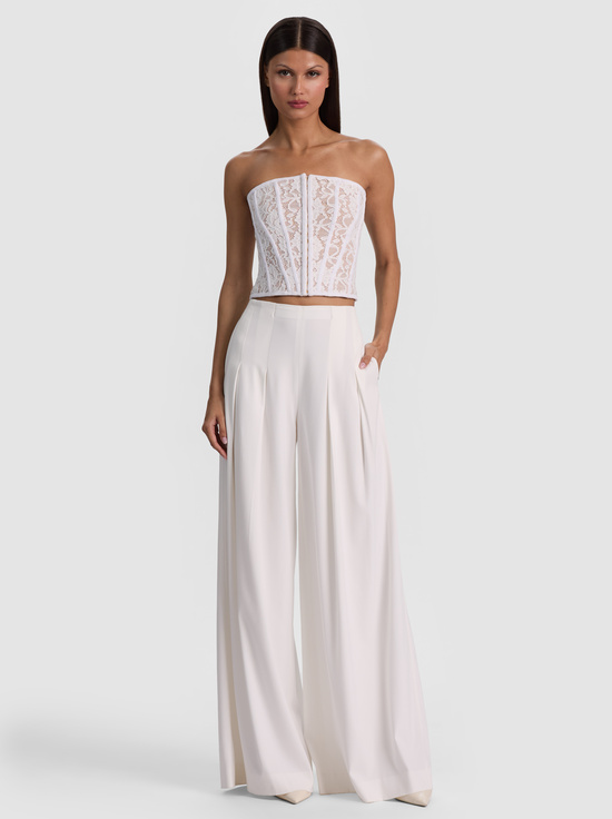 OFF WHITE/ALMOND-COSETTE LACE CORSET