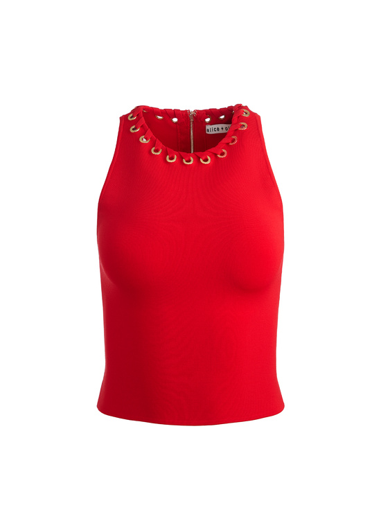 BRIGHT RUBY-HEIDI GROMMET TANK