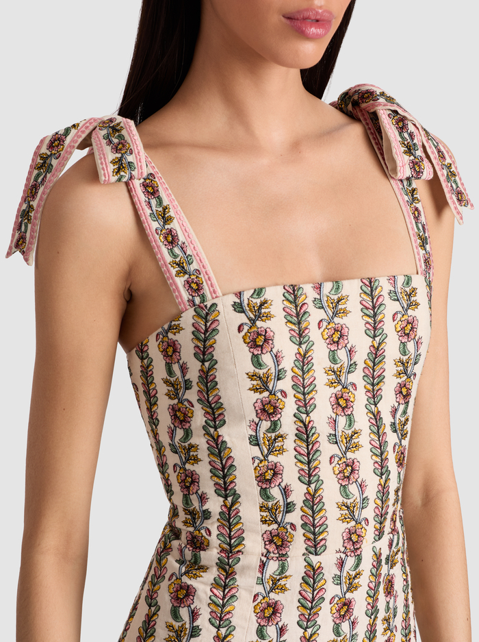 MARYANN MINI DRESS - OFF WHITE/MULTI image 1 - Alice And Olivia