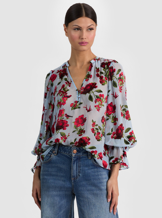 AMERICAN BEAUTY CAROLINA BLUE-MORANNE BLOUSE