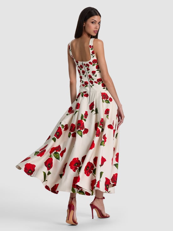 SUMMER POPPY-ADLEY DROP WAIST DRESS
