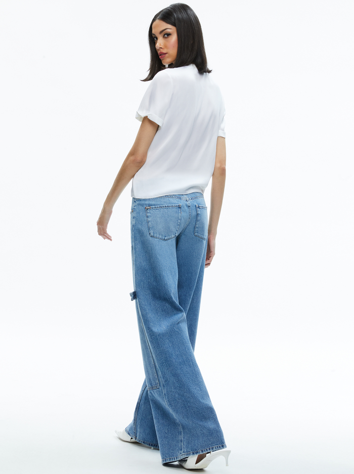 BRADEN DROP SHOULDER TEE - OFF WHITE image 2 - Alice And Olivia