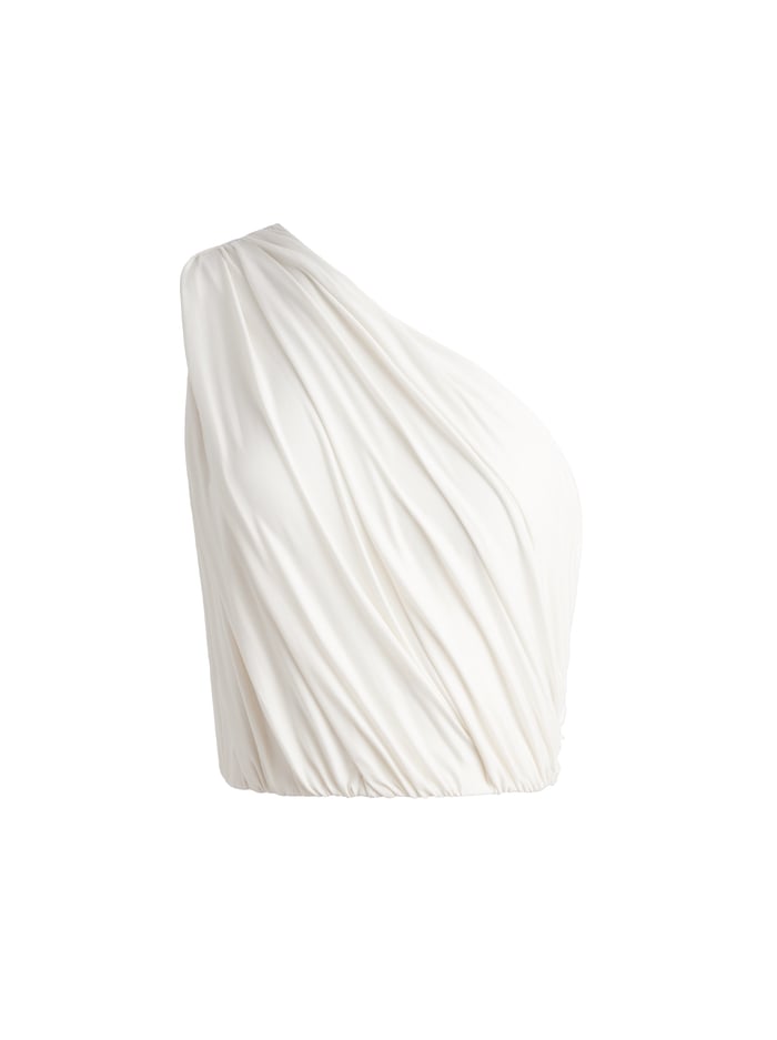 JEANE DRAPED CROPPED TOP - OFF WHITE image 5 - Alice And Olivia